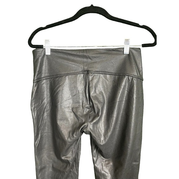 Time and Tru Faux Leather Legging Womens Size L 12-14 Black Stretch - Picture 5 of 9